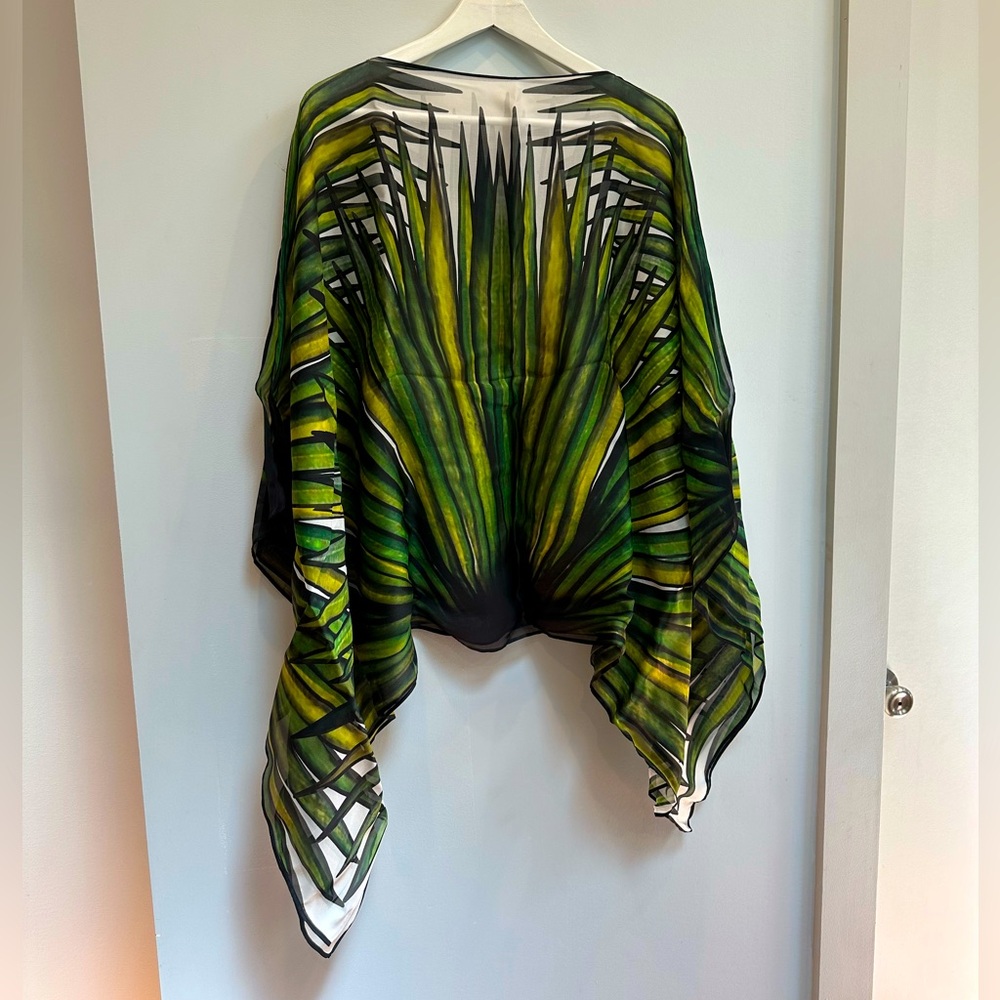 100% Silk Chiffon Cover Up Top